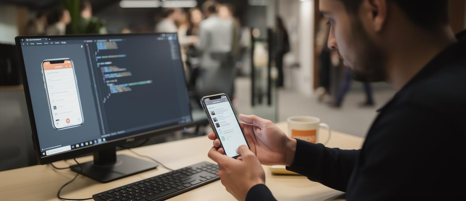 Mobile app screens for business workflow users